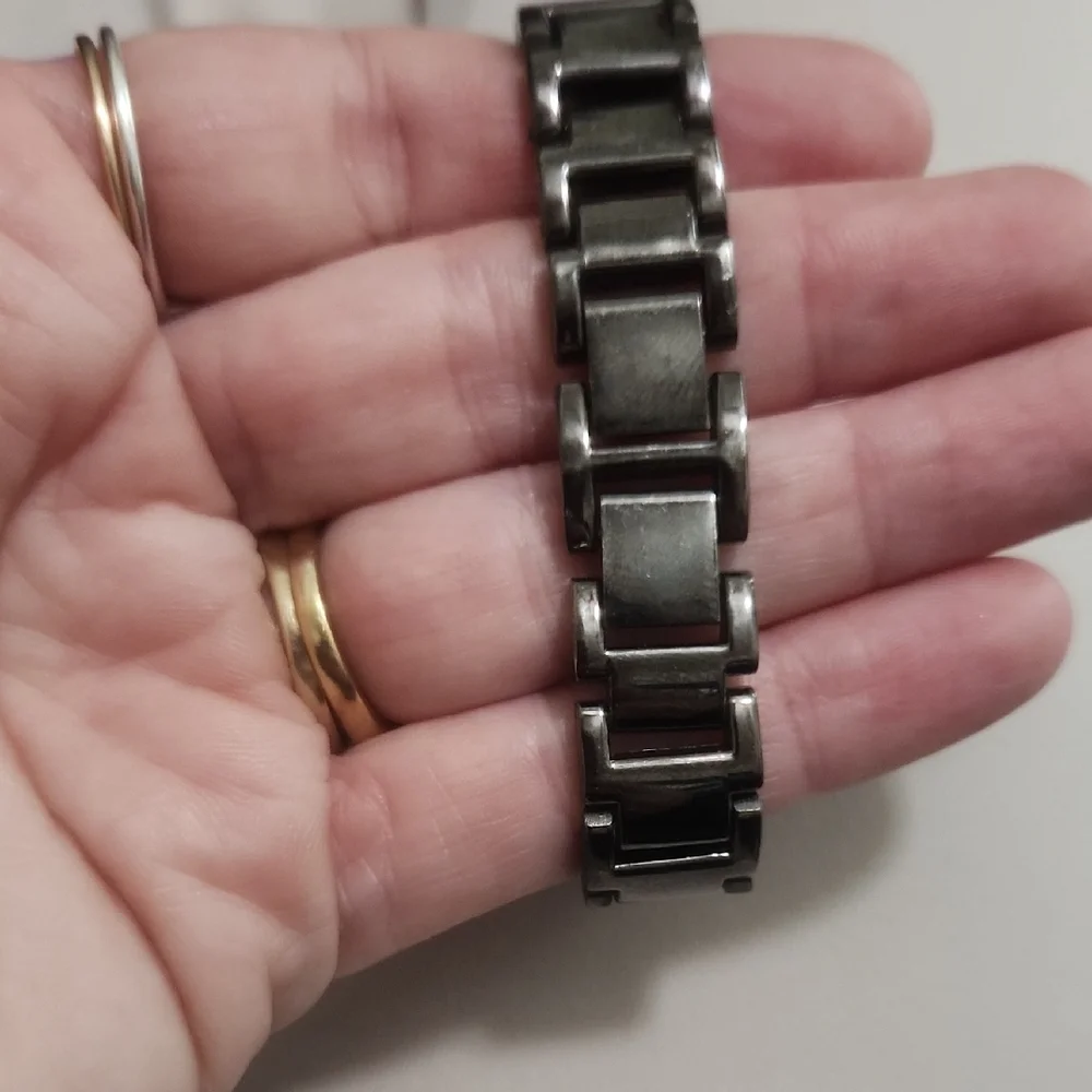 Style & Co. Women's‎ Black and Silver Crystal Watch